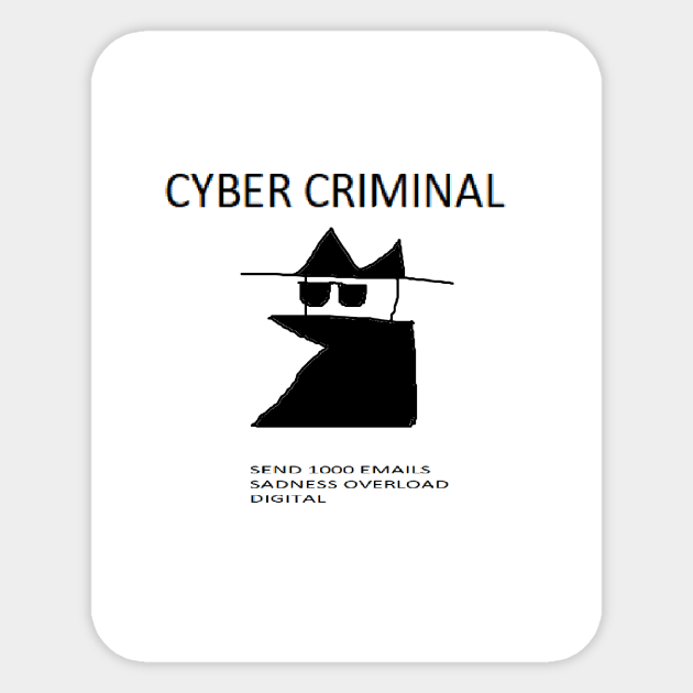 CYBER CRIME Sticker by JohnnyTV Merch